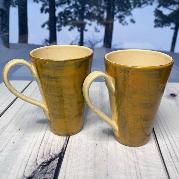 Set of 2 Arte Italica Vintage Grape Plum Design Tall Cups Mugs Made in Italy - Picture 10 of 10